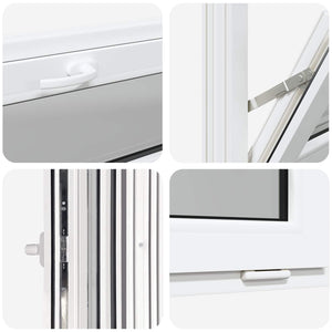 Παράθυρο Κάτω Στρώματος RISOR 80 x 40 cm PVC και Γυαλί Λευκό - Pakobazaar