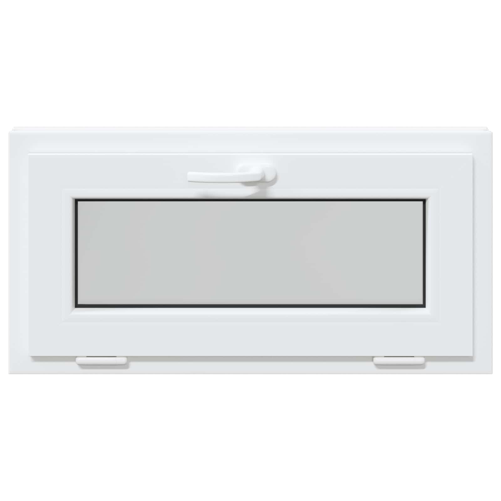 Παράθυρο Κάτω Στρώματος RISOR 80 x 40 cm PVC και Γυαλί Λευκό - Pakobazaar