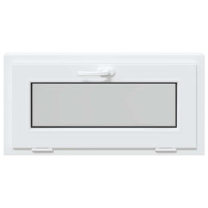 Παράθυρο Κάτω Στρώματος RISOR 80 x 40 cm PVC και Γυαλί Λευκό - Pakobazaar