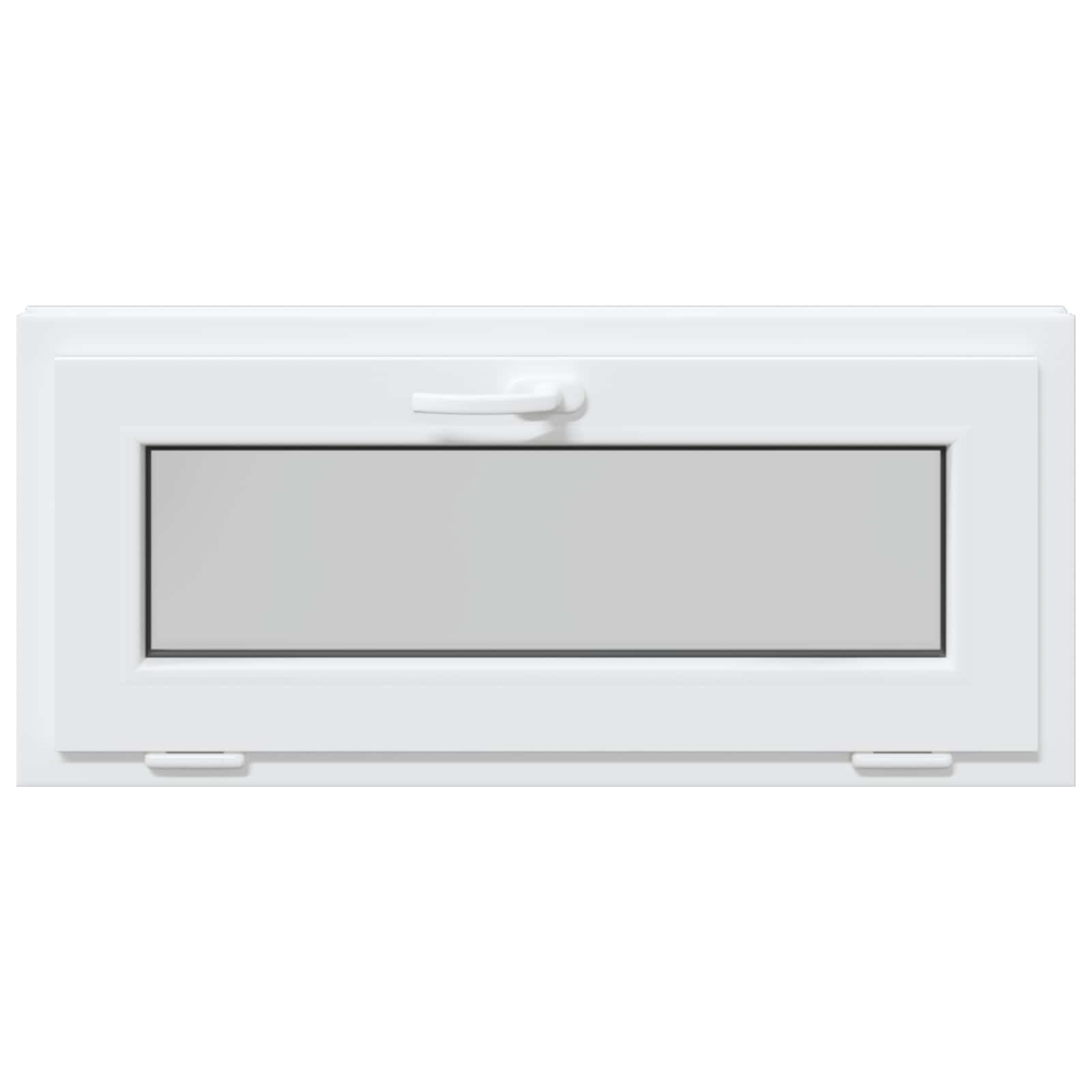 Παράθυρο Κάτω Στρώματος RISOR 90 x 40 cm PVC και Γυαλί Λευκό - Pakobazaar