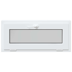 Παράθυρο Κάτω Στρώματος RISOR 90 x 40 cm PVC και Γυαλί Λευκό - Pakobazaar