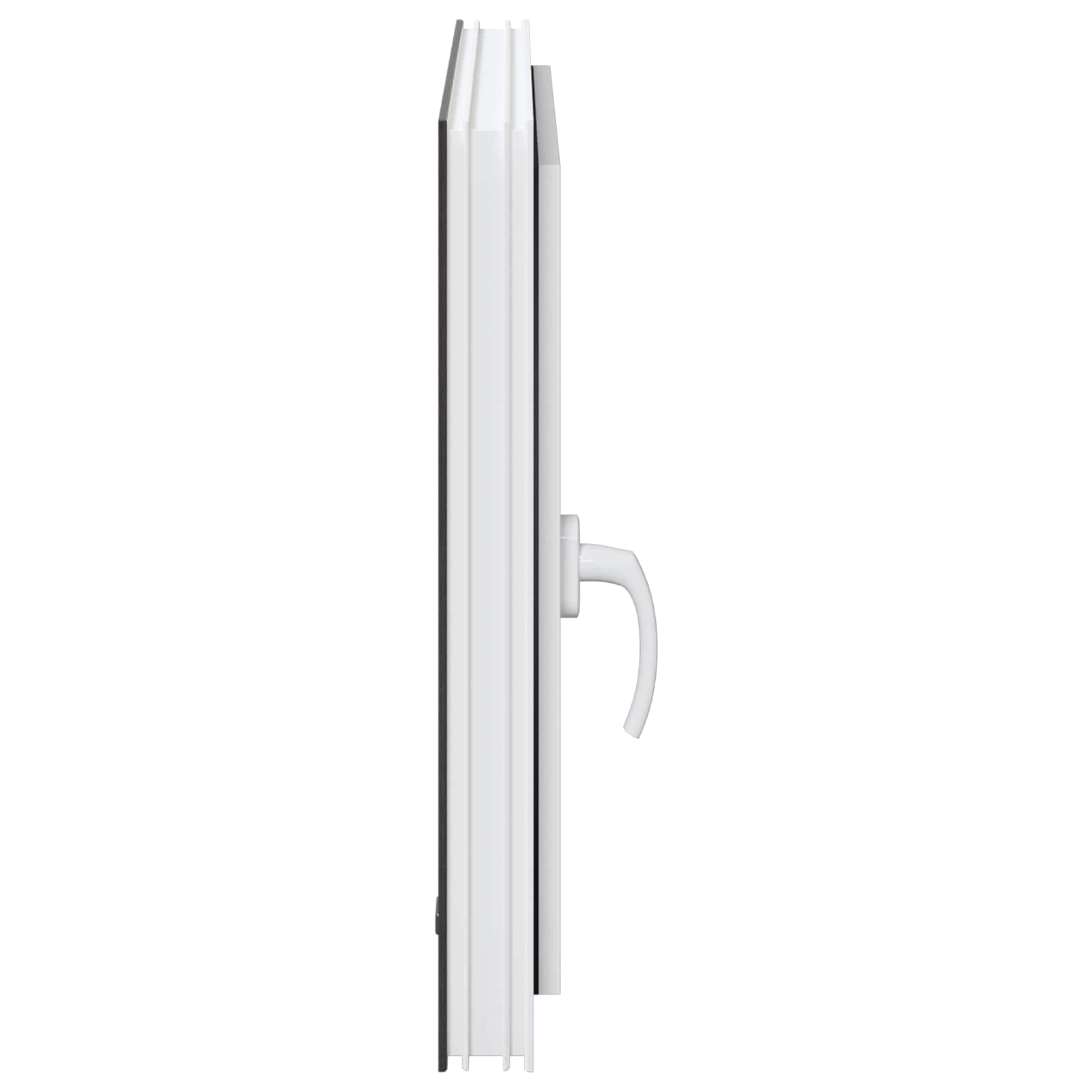 Παράθυρο Κάτω Στρώματος RISOR Ανθρακί 50 x 50 cm PVC και Γυαλί - Pakobazaar