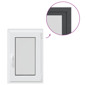 Παράθυρο Κάτω Στρώματος RISOR Ανθρακί 50 x 75 cm PVC και Γυαλί - Pakobazaar