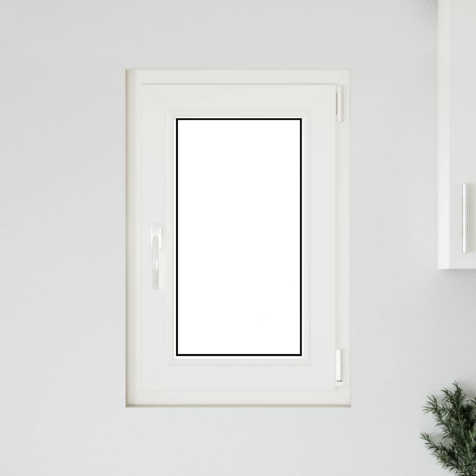 Παράθυρο Κάτω Στρώματος RISOR Ανθρακί 50 x 75 cm PVC και Γυαλί - Pakobazaar