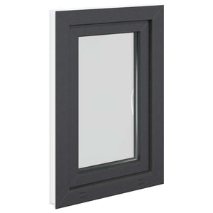 Παράθυρο Κάτω Στρώματος RISOR Ανθρακί 50 x 75 cm PVC και Γυαλί - Pakobazaar