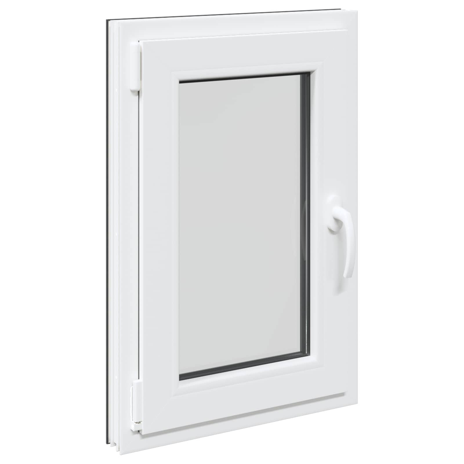 Παράθυρο Κάτω Στρώματος RISOR Ανθρακί 50 x 75 cm PVC και Γυαλί - Pakobazaar