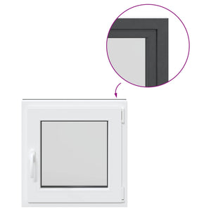 Παράθυρο Κάτω Στρώματος RISOR Ανθρακί 60 x 60 cm PVC και Γυαλί - Pakobazaar