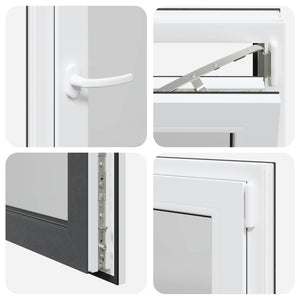 Παράθυρο Κάτω Στρώματος RISOR Ανθρακί 60 x 80 cm PVC και Γυαλί - Pakobazaar