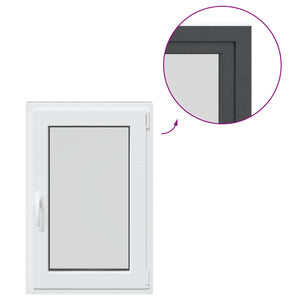 Παράθυρο Κάτω Στρώματος RISOR Ανθρακί 60 x 80 cm PVC και Γυαλί - Pakobazaar