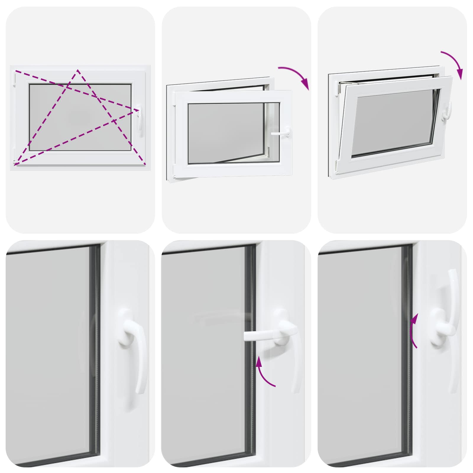 Παράθυρο Κάτω Στρώματος RISOR Ανθρακί 80 x 50 cm PVC και Γυαλί - Pakobazaar