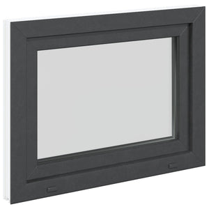 Παράθυρο Κάτω Στρώματος RISOR Ανθρακί 80 x 60 cm PVC και Γυαλί - Pakobazaar