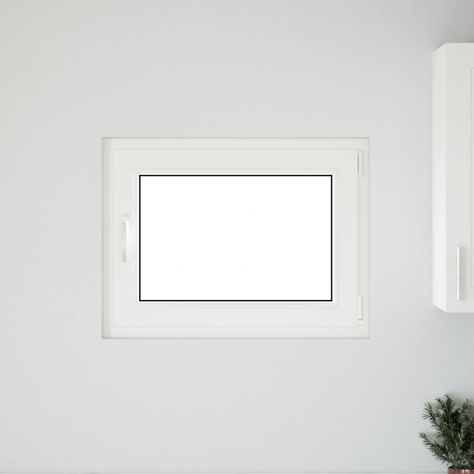 Παράθυρο Κάτω Στρώματος RISOR Ανθρακί 80 x 60 cm PVC και Γυαλί - Pakobazaar