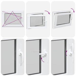 Παράθυρο Κάτω Στρώματος RISOR Ανθρακί 80 x 70 cm PVC και Γυαλί - Pakobazaar