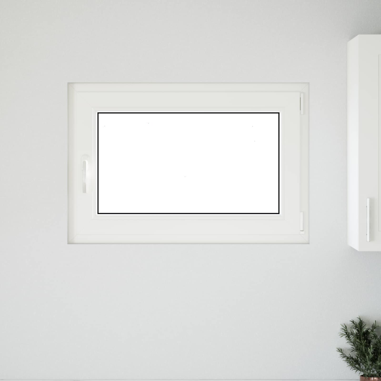 Παράθυρο Κάτω Στρώματος RISOR Ανθρακί 90 x 50 cm PVC και Γυαλί - Pakobazaar