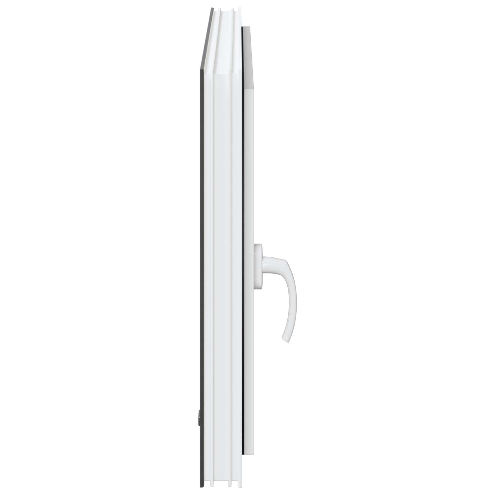 Παράθυρο Κάτω Στρώματος RISOR Ανθρακί 90 x 50 cm PVC και Γυαλί - Pakobazaar