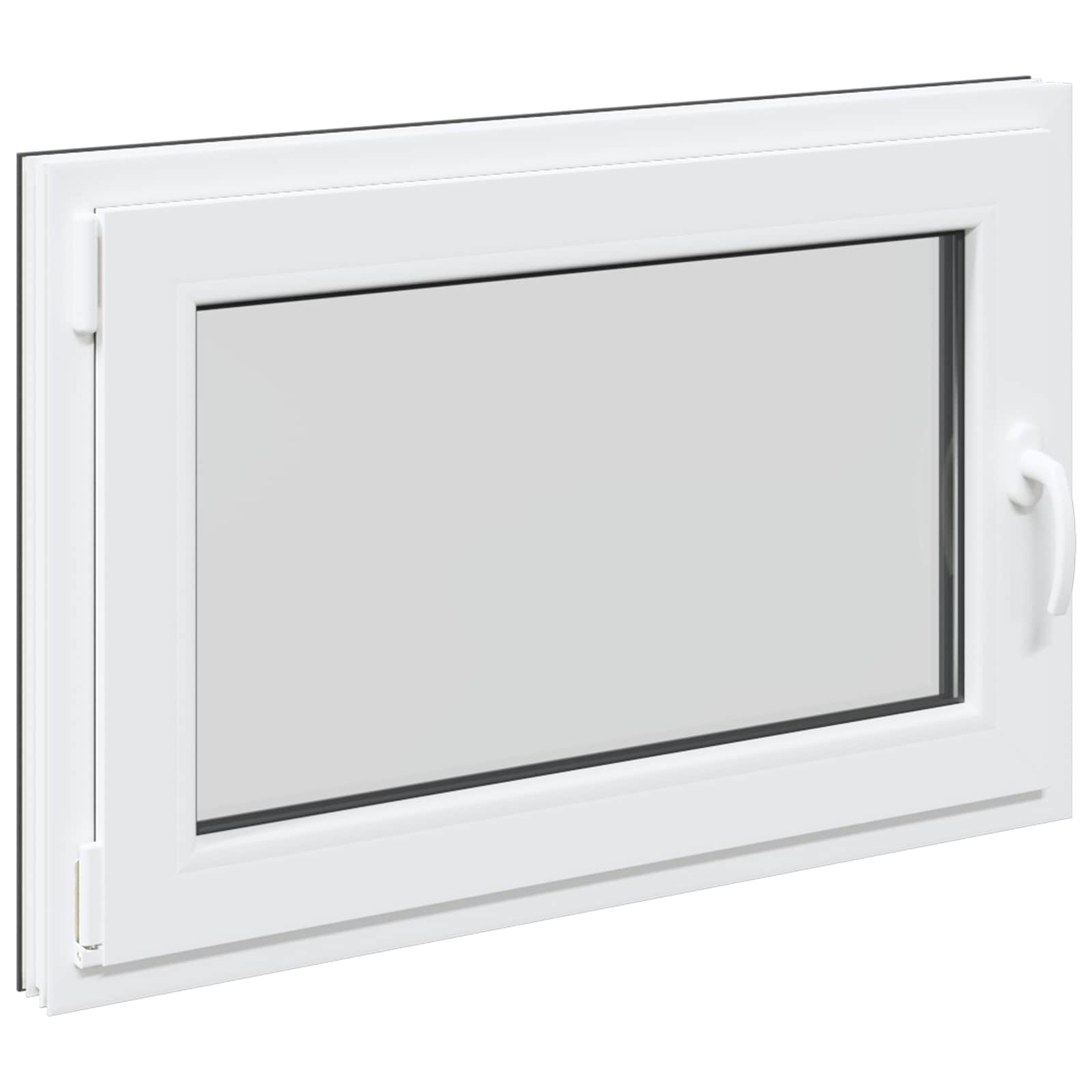 Παράθυρο Κάτω Στρώματος RISOR Ανθρακί 90 x 70 cm PVC και Γυαλί - Pakobazaar