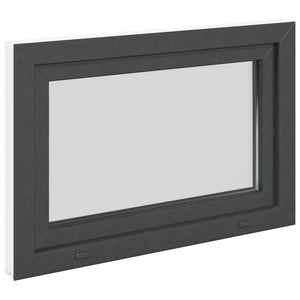 Παράθυρο Κάτω Στρώματος RISOR Ανθρακί 90 x 70 cm PVC και Γυαλί - Pakobazaar