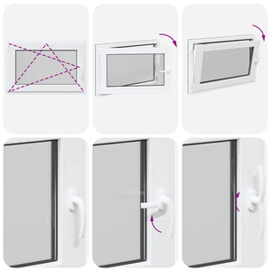 Παράθυρο Κάτω Στρώματος RISOR Ανθρακί 90 x 70 cm PVC και Γυαλί - Pakobazaar