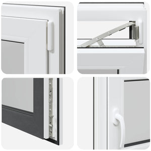 Παράθυρο Κάτω Στρώματος RISOR Ανθρακί 100 x 50 cm PVC και Γυαλί - Pakobazaar