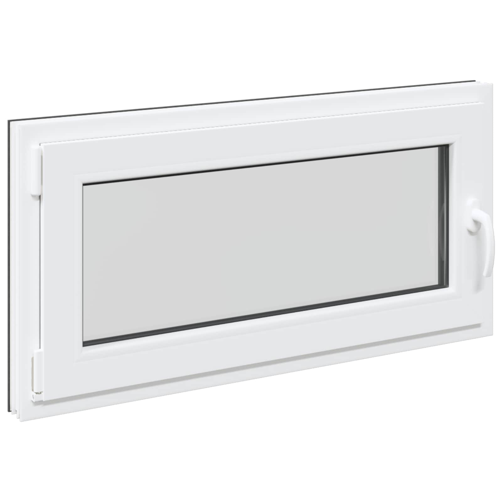 Παράθυρο Κάτω Στρώματος RISOR Ανθρακί 100 x 50 cm PVC και Γυαλί - Pakobazaar