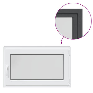 Παράθυρο Κάτω Στρώματος RISOR Ανθρακί 100 x 60 cm PVC και Γυαλί - Pakobazaar