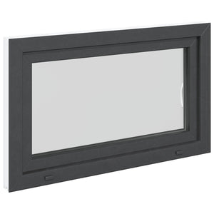 Παράθυρο Κάτω Στρώματος RISOR Ανθρακί 100 x 60 cm PVC και Γυαλί - Pakobazaar