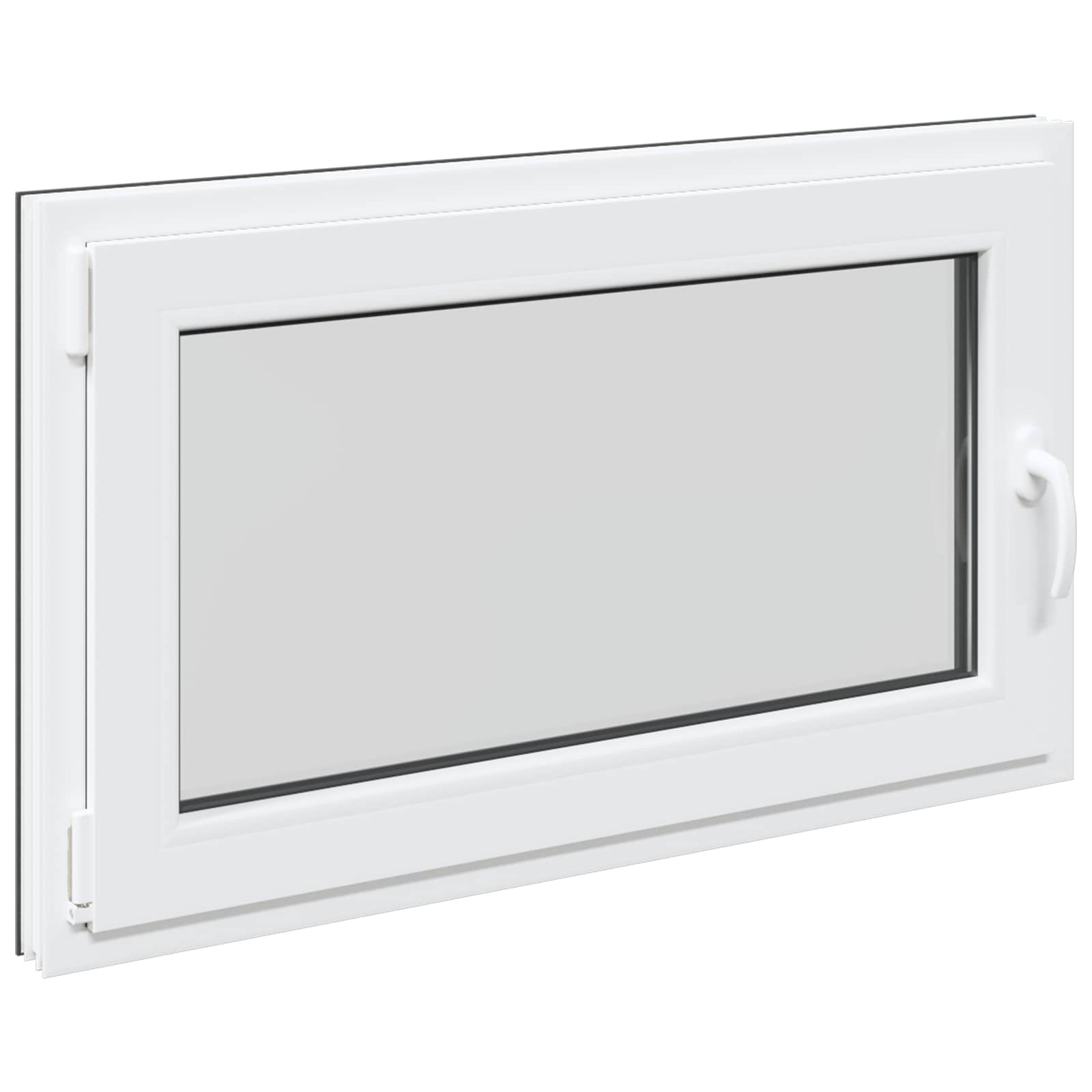 Παράθυρο Κάτω Στρώματος RISOR Ανθρακί 100 x 70 cm PVC και Γυαλί - Pakobazaar