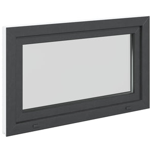 Παράθυρο Κάτω Στρώματος RISOR Ανθρακί 100 x 70 cm PVC και Γυαλί - Pakobazaar