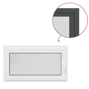 Παράθυρο Κάτω Στρώματος RISOR Ανθρακί 110 x 60 cm PVC και Γυαλί - Pakobazaar