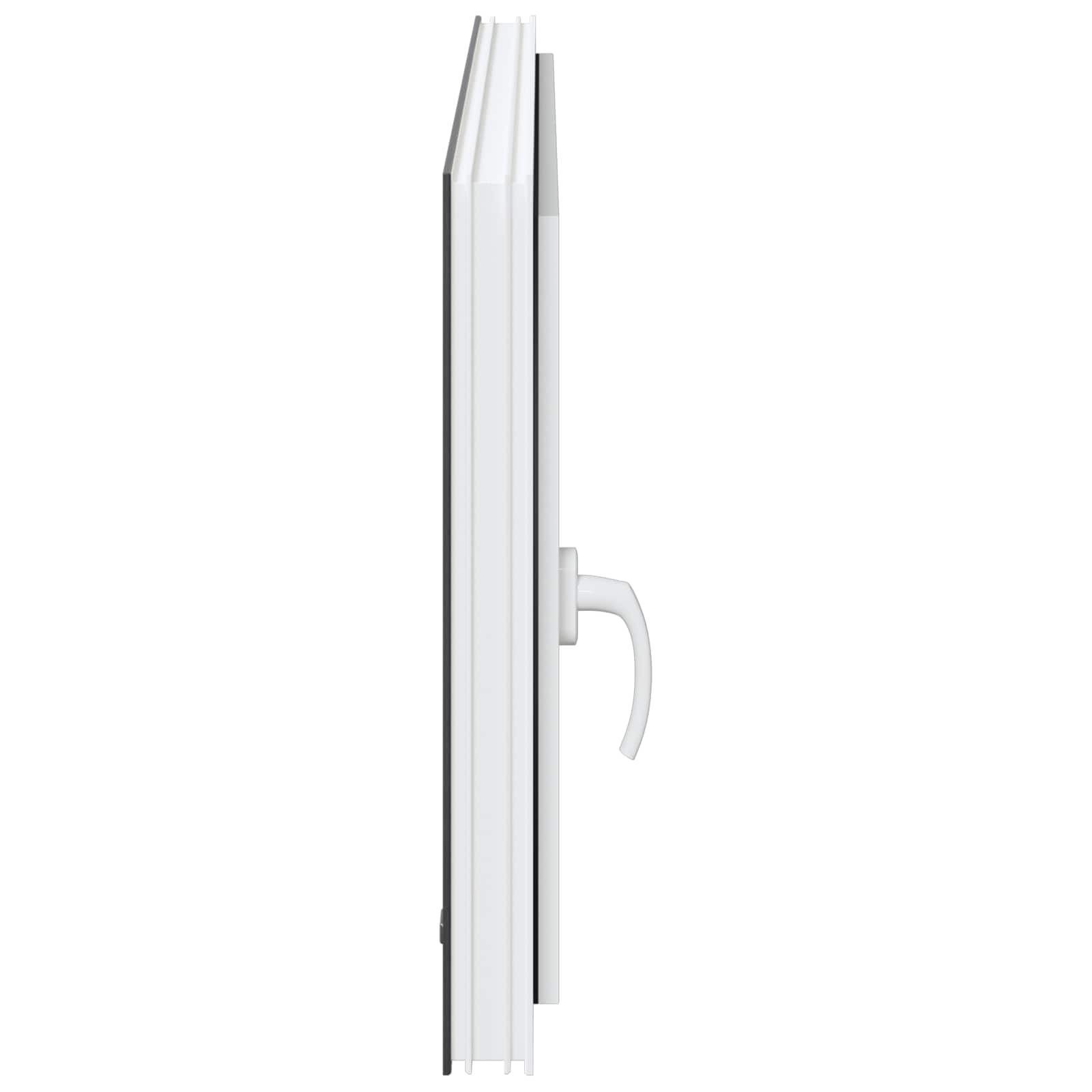 Παράθυρο Κάτω Στρώματος RISOR 110 x 70 cm PVC και Γυαλί Ανθρακί - Pakobazaar