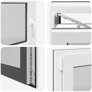 Παράθυρο Κάτω Στρώματος RISOR Ανθρακί 110 x 70 cm PVC και Γυαλί - Pakobazaar