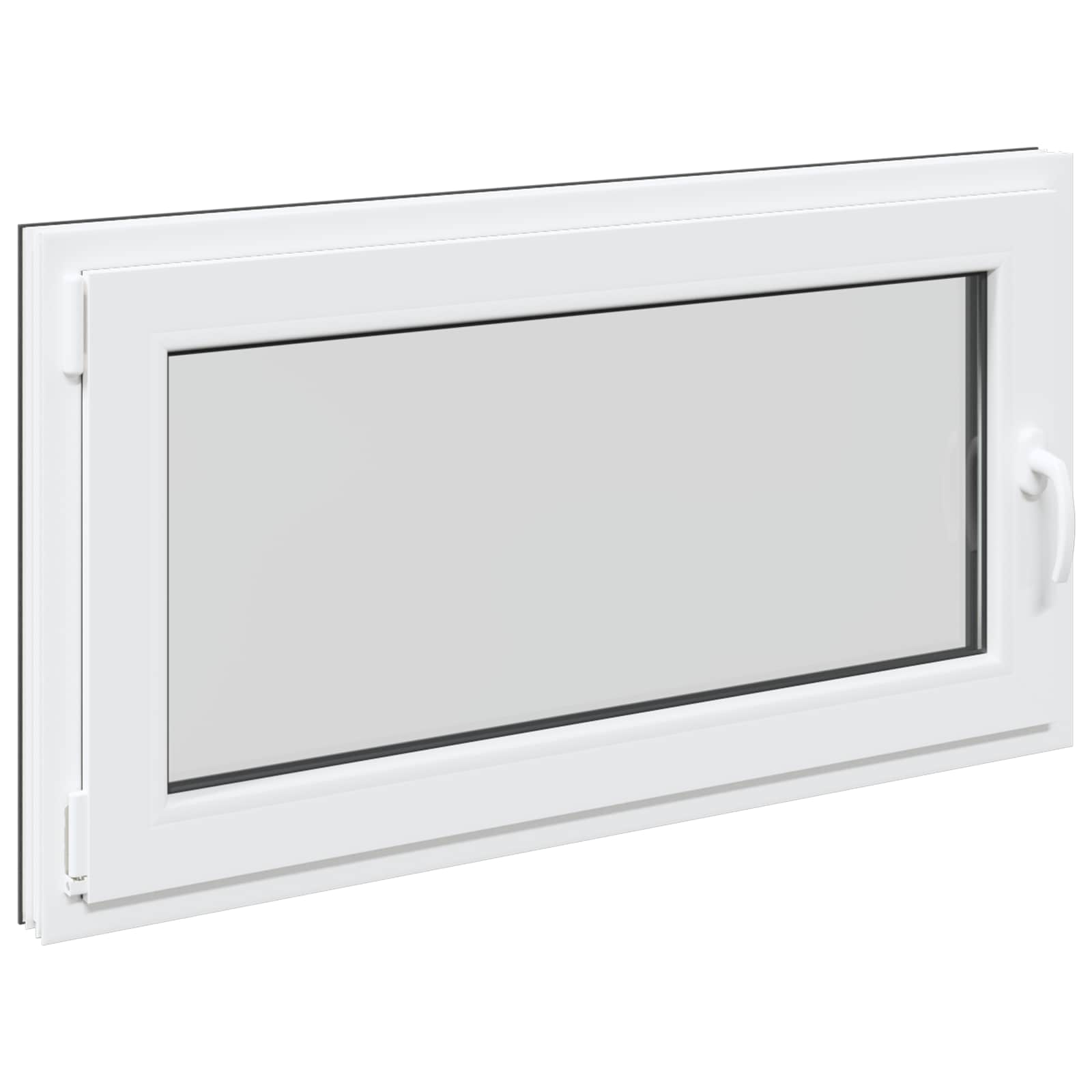 Παράθυρο Κάτω Στρώματος RISOR Ανθρακί 110 x 70 cm PVC και Γυαλί - Pakobazaar