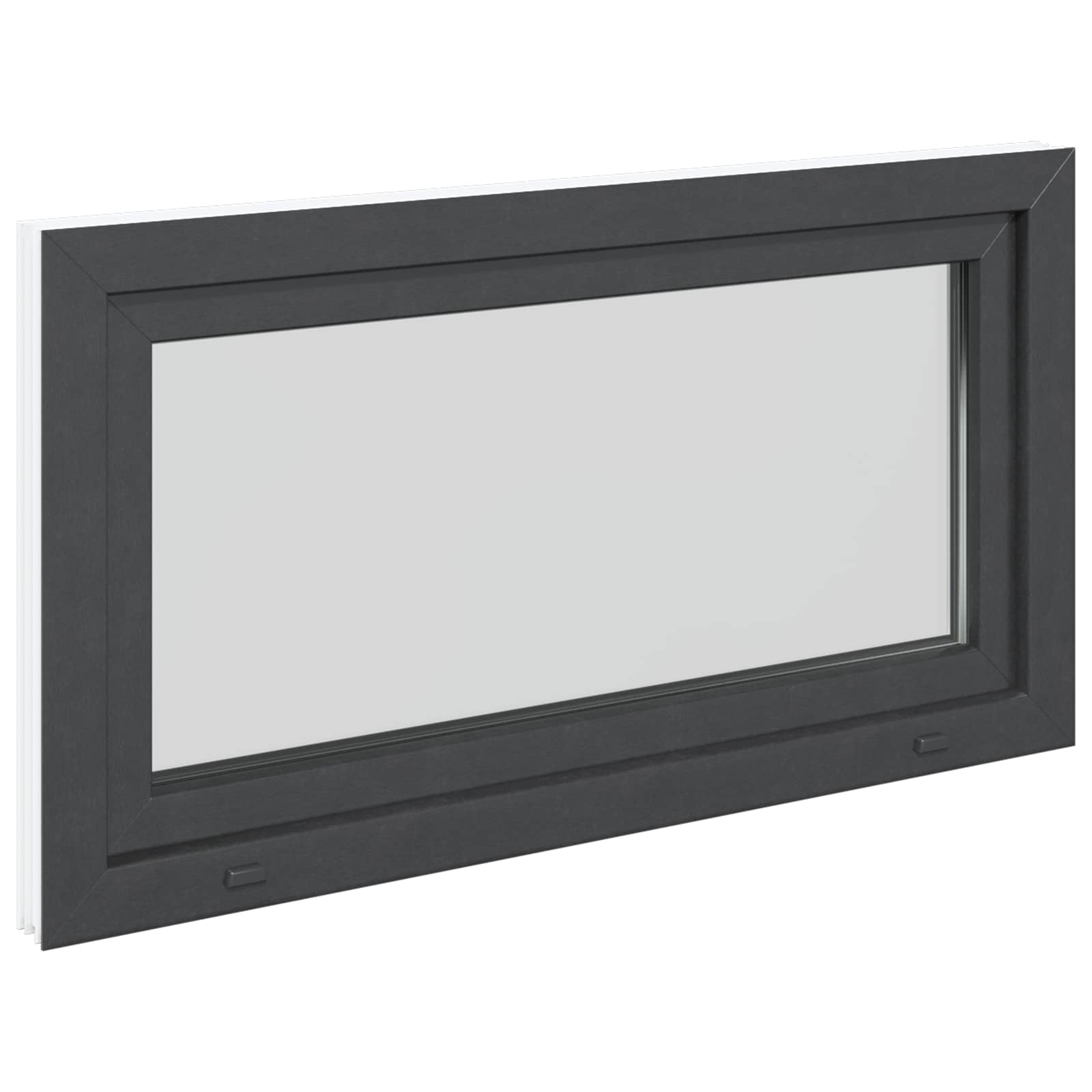 Παράθυρο Κάτω Στρώματος RISOR Ανθρακί 110 x 70 cm PVC και Γυαλί - Pakobazaar