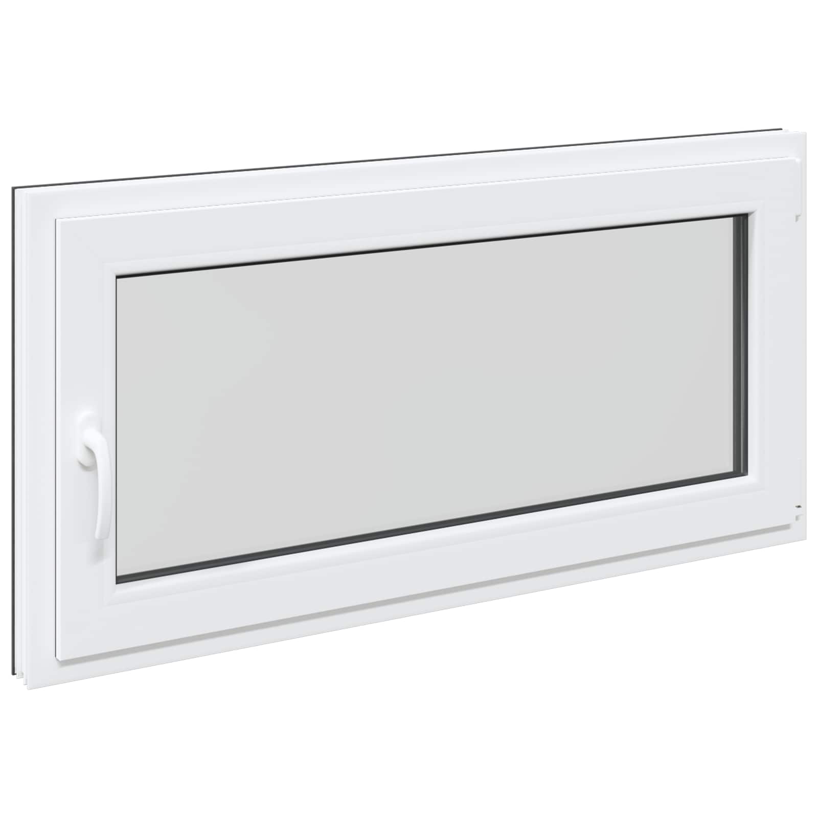 Παράθυρο Κάτω Στρώματος RISOR Ανθρακί 120 x 60 cm PVC και Γυαλί - Pakobazaar