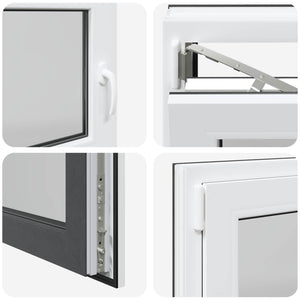 Παράθυρο Κάτω Στρώματος RISOR Ανθρακί 120 x 60 cm PVC και Γυαλί - Pakobazaar