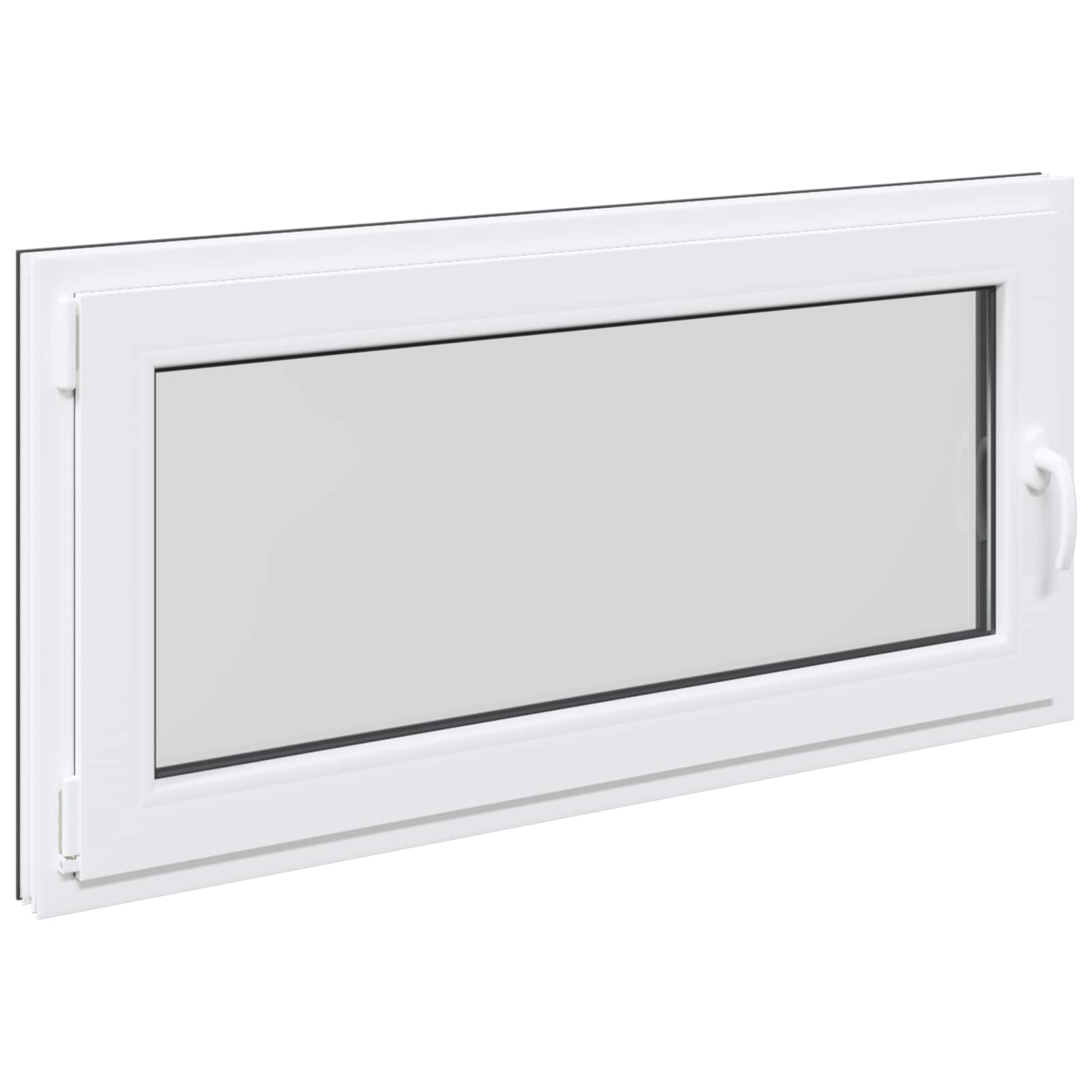 Παράθυρο Κάτω Στρώματος RISOR Ανθρακί 120 x 60 cm PVC και Γυαλί - Pakobazaar