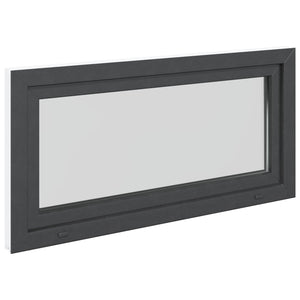 Παράθυρο Κάτω Στρώματος RISOR Ανθρακί 120 x 60 cm PVC και Γυαλί - Pakobazaar