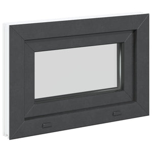 Παράθυρο Κάτω Στρώματος RISOR 60 x 40 cm PVC και Γυαλί Ανθρακί - Pakobazaar
