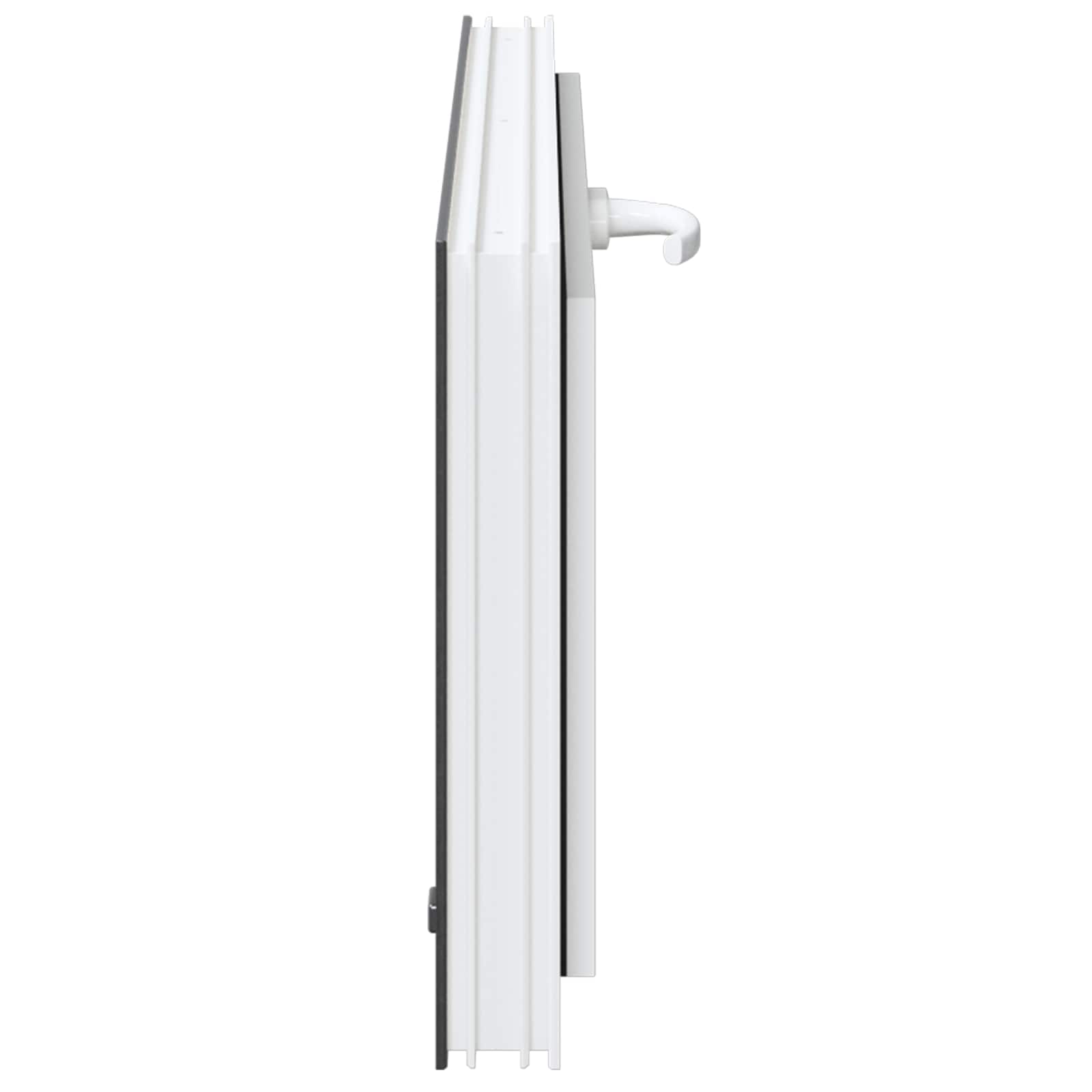 Παράθυρο Κάτω Στρώματος RISOR 90 x 40 cm PVC και Γυαλί Ανθρακί - Pakobazaar