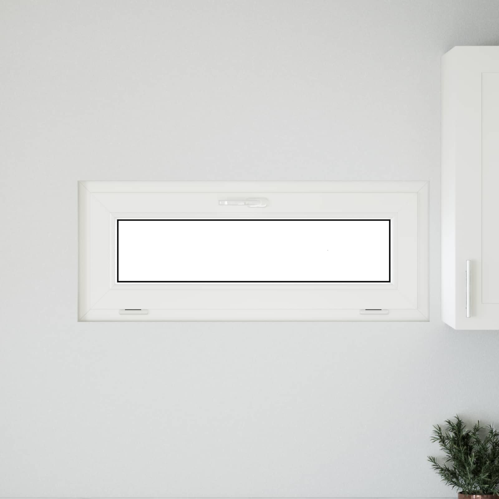Παράθυρο Κάτω Στρώματος RISOR 100 x 40 cm PVC και Γυαλί Ανθρακί - Pakobazaar