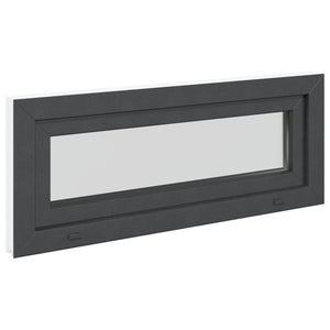 Παράθυρο Κάτω Στρώματος RISOR 100 x 40 cm PVC και Γυαλί Ανθρακί - Pakobazaar