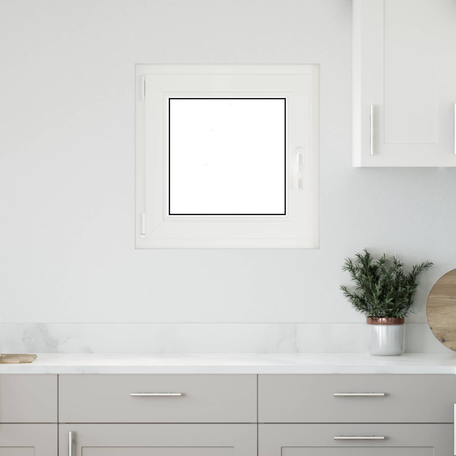 Παράθυρο Κάτω Στρώματος RISOR Ανθρακί 50 x 50 cm PVC και Γυαλί - Pakobazaar