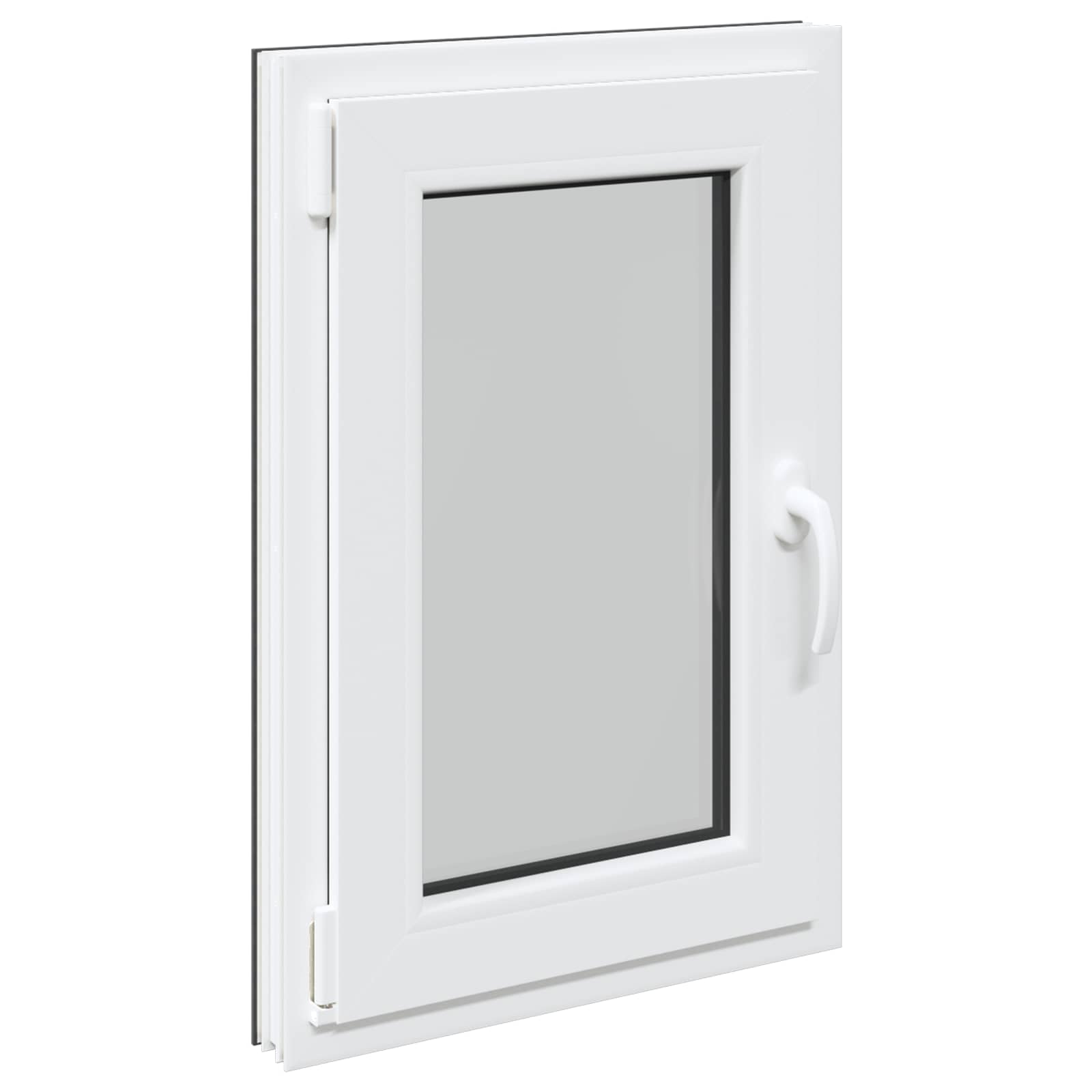 Παράθυρο Κάτω Στρώματος RISOR Ανθρακί 50 x 75 cm PVC και Γυαλί - Pakobazaar