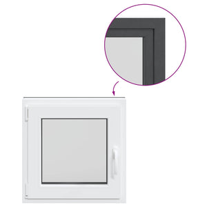 Παράθυρο Κάτω Στρώματος RISOR Ανθρακί 60 x 60 cm PVC και Γυαλί - Pakobazaar