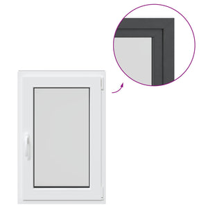 Παράθυρο Κάτω Στρώματος RISOR Ανθρακί 60 x 90 cm PVC και Γυαλί - Pakobazaar