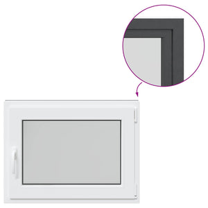 Παράθυρο Κάτω Στρώματος RISOR Ανθρακί 60 x 100 cm PVC και Γυαλί - Pakobazaar