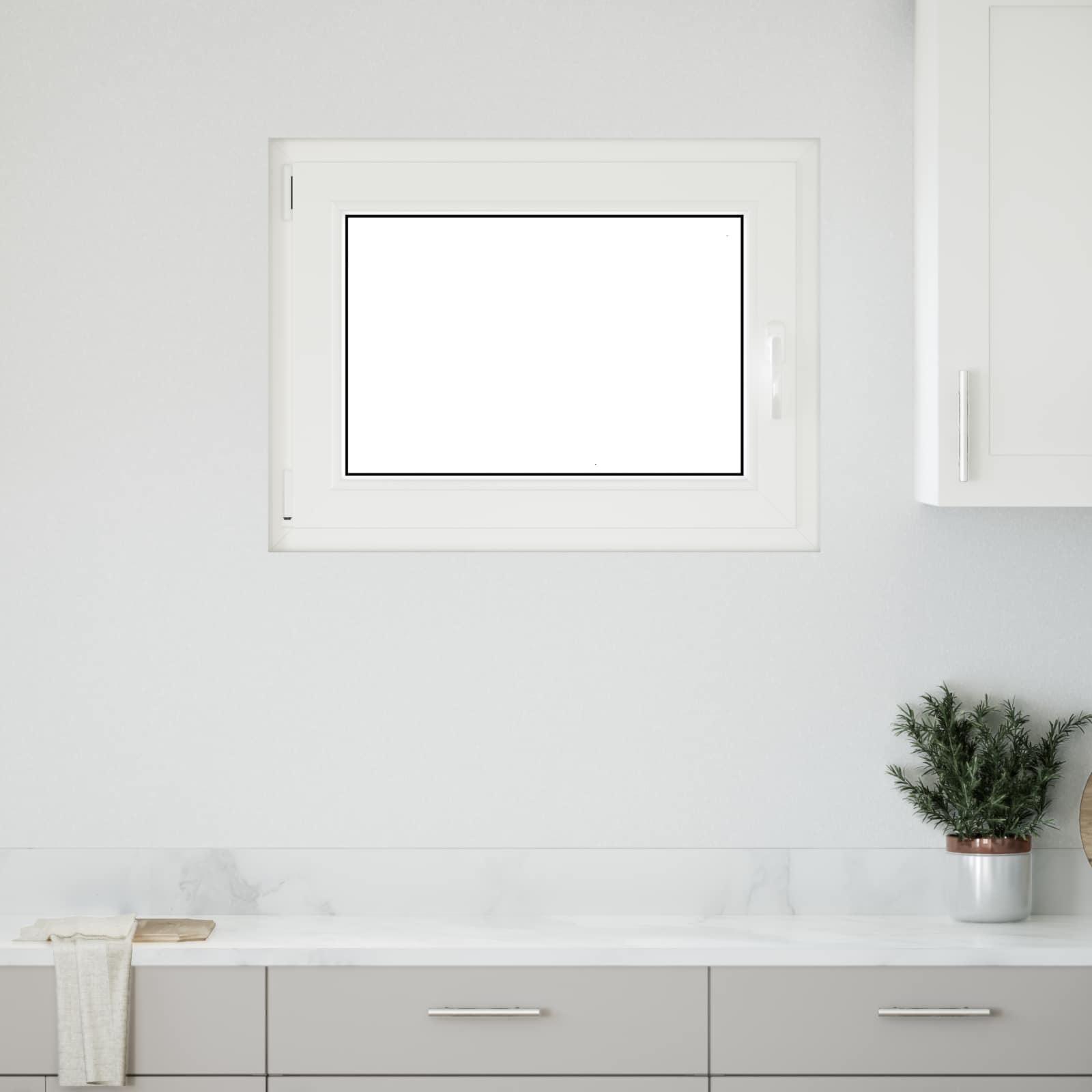 Παράθυρο Κάτω Στρώματος RISOR Ανθρακί 80 x 50 cm PVC και Γυαλί - Pakobazaar