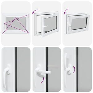 Παράθυρο Κάτω Στρώματος RISOR Ανθρακί 80 x 50 cm PVC και Γυαλί - Pakobazaar