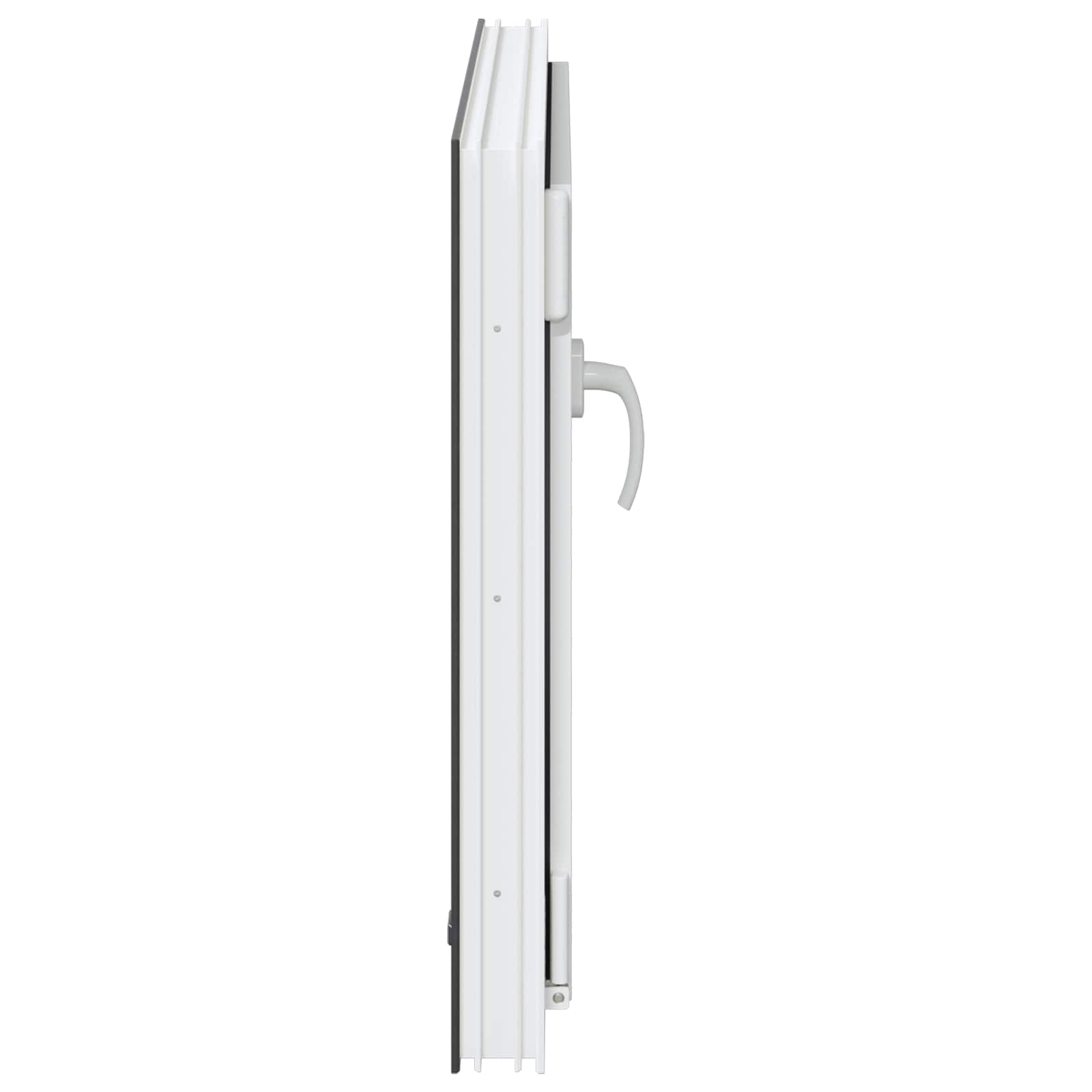 Παράθυρο Κάτω Στρώματος RISOR Ανθρακί 80 x 70 cm PVC και Γυαλί - Pakobazaar