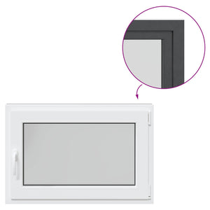 Παράθυρο Κάτω Στρώματος RISOR Ανθρακί 80 x 70 cm PVC και Γυαλί - Pakobazaar